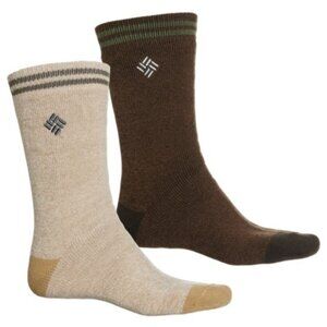 Columbia Men's 6-12 Fleece Lined Medium-Weight Thermal Crew Socks 2 Pairs New